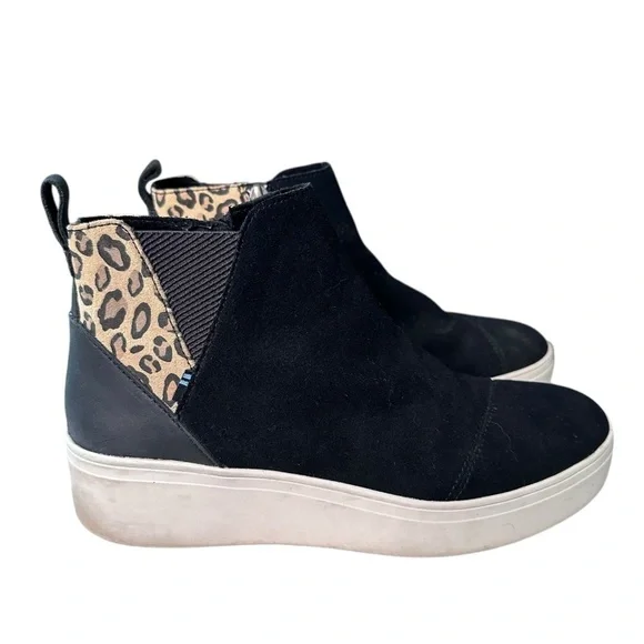 Toms Jamie Leopard Platform Booties Sneaker Size 8 - Picture 2 of 10